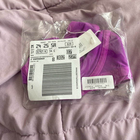 CUUP The Plunge Bra in mesh. Color: Mirage - Picture 3 of 3